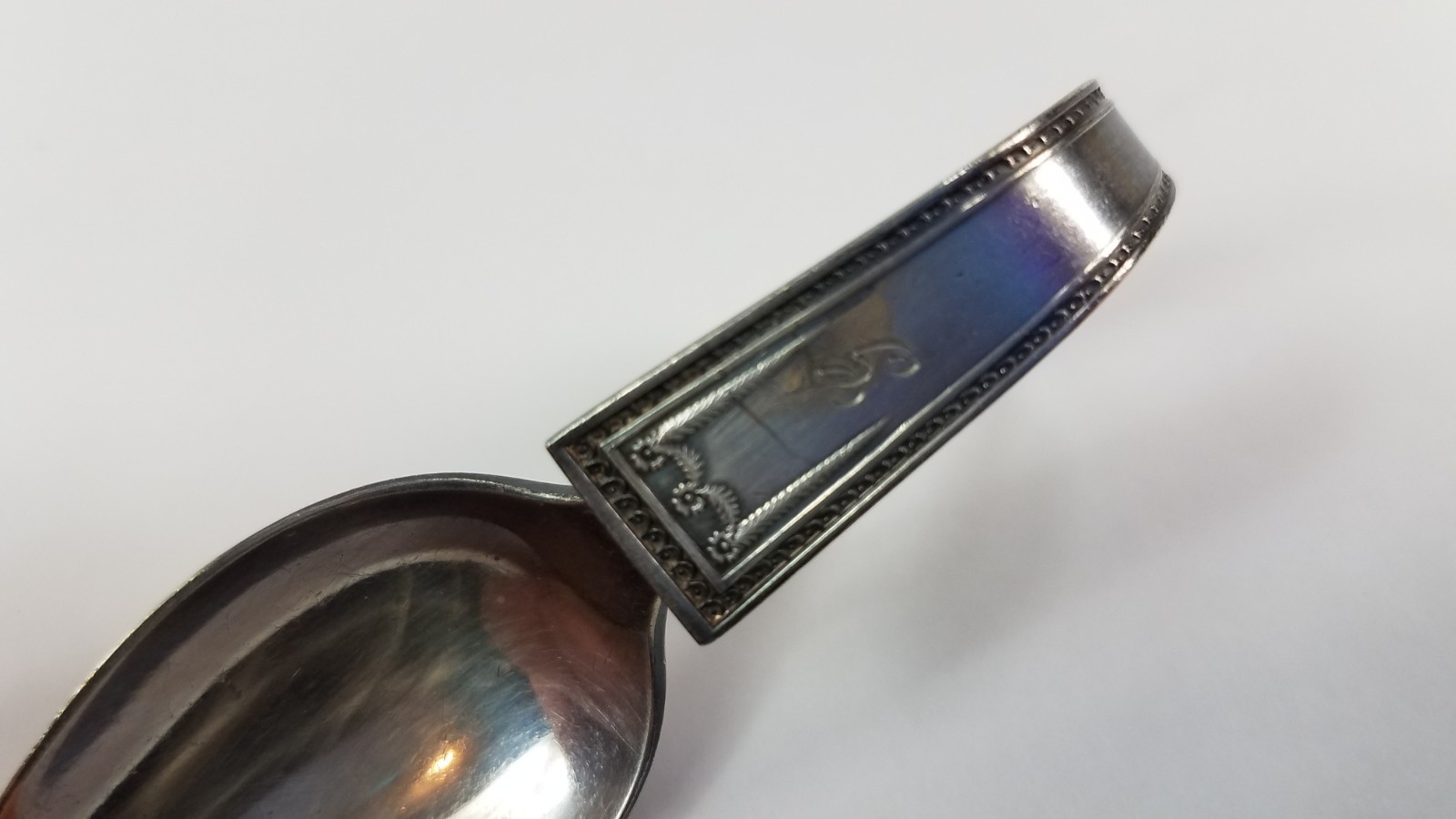 Yourex Silver Seal BENT HANDLE BABY SPOON in Original Box