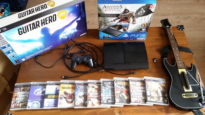 Image LOT PS3 500go EN BOITE + 10 JEUX GTA GRAN TURISMO GUITAR HERO + GUITARE COMPLETS Image LOT PS3 500go EN BOITE + 10 JEUX GTA GRAN TURISMO GUITAR HERO + GUITARE COMPLETS