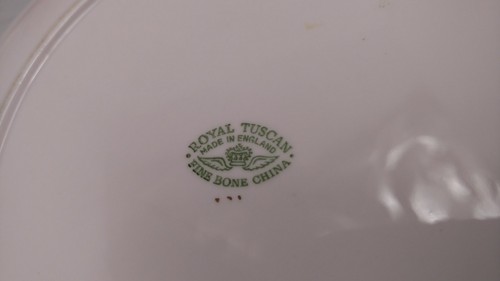 Vtg Tuscan Fine English Bone China Pink Floral Cup Plate & Creamer Set England