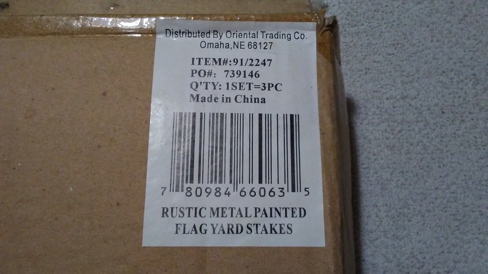 Patriotic Rustic Metal Painted Flag Yard Stakes 37