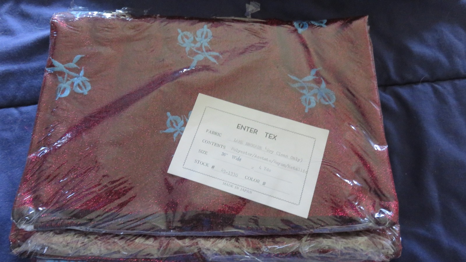 Vintage Lame Brocade Fabric 4 yds 36