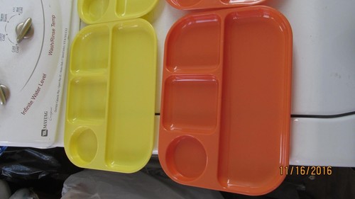 6 Colonial Multi Colored Serving trays For kids