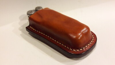 Leatherman wave plus leather sheath handmade saddle brown color. Sheath only.