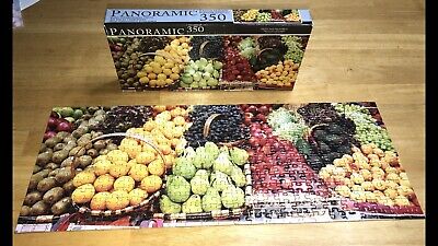 PANORAMIC Jigsaw Puzzle 350 Piece FRUITS AND VEGETABLES #7030 Complete in Box 