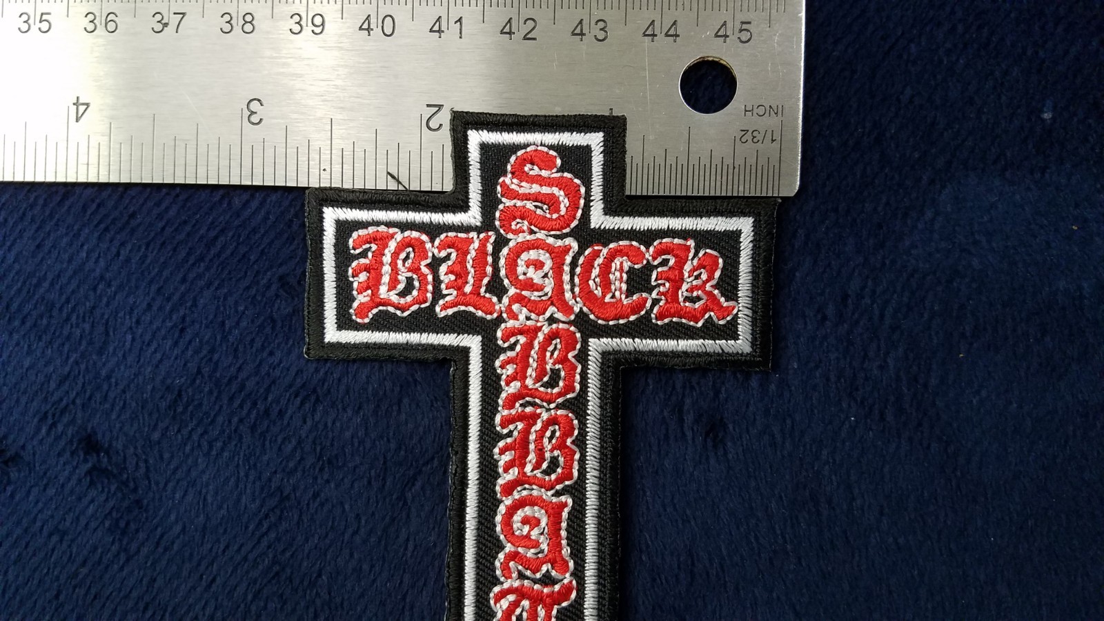 Black Sabbath Cross Embroidery Patch