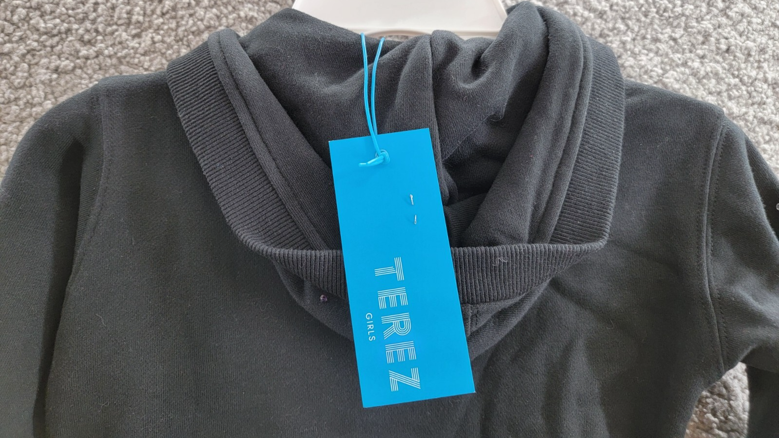Terez Gems Full Zip Hoodie Toddler Girls' 4 Black Kangaroo Pockets Long Sleeve - Picture 12 of 15