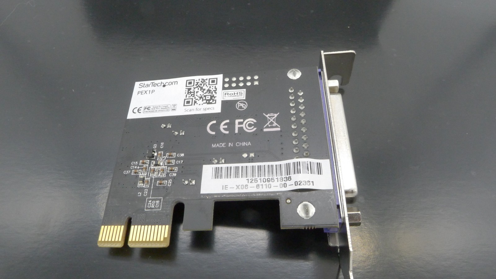 Genuine Startech PEX1P Low Profile PCI Express x1 Parallel Card SPP/EPP/ECP