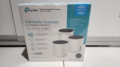 TP-Link Deco X25 AX1800 Dual-Band Whole Home Mesh AX/Wi-Fi 6 (3-Pack) White NIB