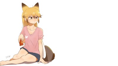Anime anime girls kemono friends animal ears fox Playmat Gaming Mat Desk