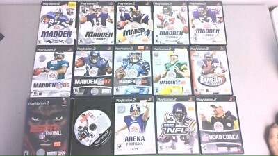 Sony PlayStation 2 PS2 Games With Cases x15 Football NFL ESPN Arena 2k2 Madden