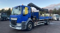 DAF TRUCKS LF 220 18T DROPSIDE FRONT END HMF 1420 CRANE 