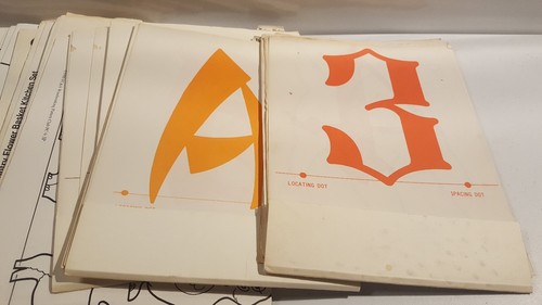 Vintage Sears Craftsman Router Stencil Set Kit 2518 Old English Script computer