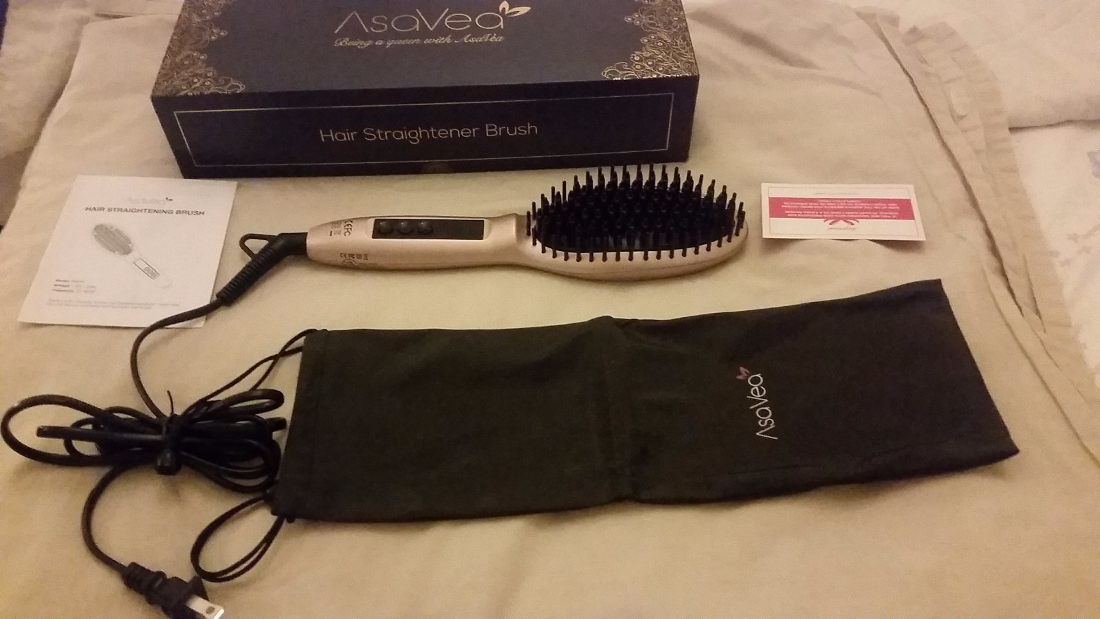 AsaVea Hair Strightener Brush MCH Heating Tech AutoTem Lock