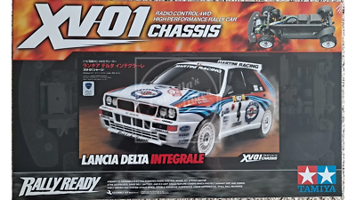 Tamiya RC 1 10 Lancia Delta Integrale 4WD Kit XV01 Chassis with Motor 58569