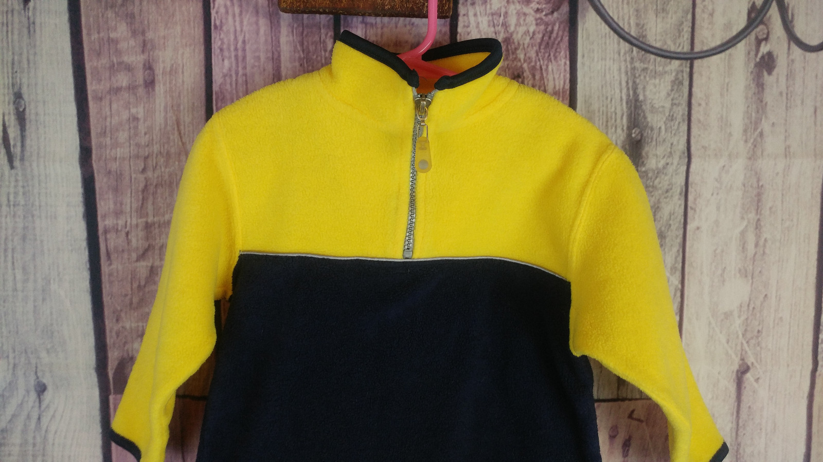 boys size 2T greendog blue yellow 1/2 zip fleece pullover S34