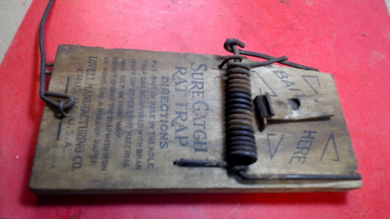 VINTAGE- SURE CATCH- RAT TRAP-ANCHOR CLOTHES WRINGERS Erie PA Lovell Advertisin