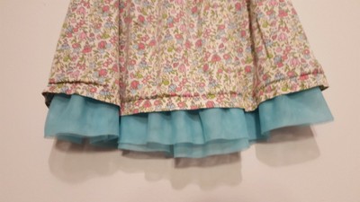 Liberty of London for Target Girl's Small 2-Tier Skirt! Floral Print and Solid!