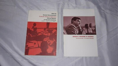 1964, Harvard University Register + Graduate Programs in Guidance Pamphlet