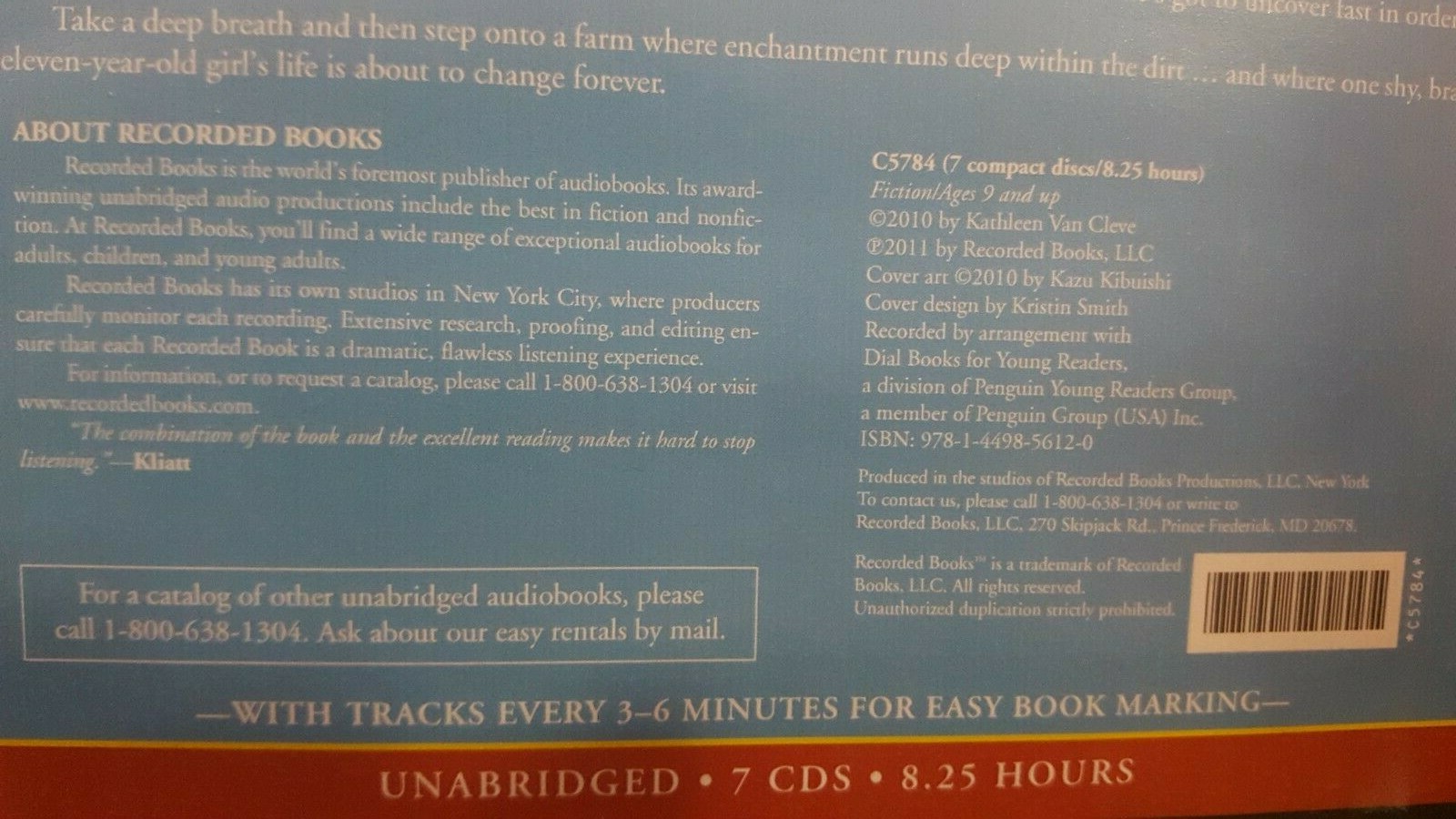 Recorded Books- Drizzle by Kathleen  Van Cleve 7 Disc Set