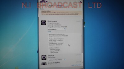 Avid video editing license Dongle (ref 6a) expires 2071)  tested on machine to c