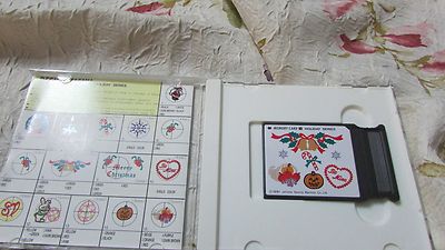Janome 8000 & Others #5 Holiday's Memory Embroidery Card EXC Pre-Own