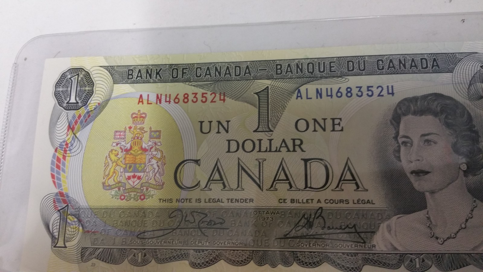 5 consecutive 1973 CANADA  1 DOLLAR BILLS NOTES NICE CRISP UNC prefix ALN