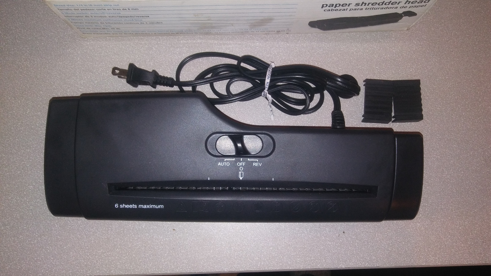 Ofitech 6 Sheet Paper Shredder OS603H -E0301, New, Open Box, Ships quick