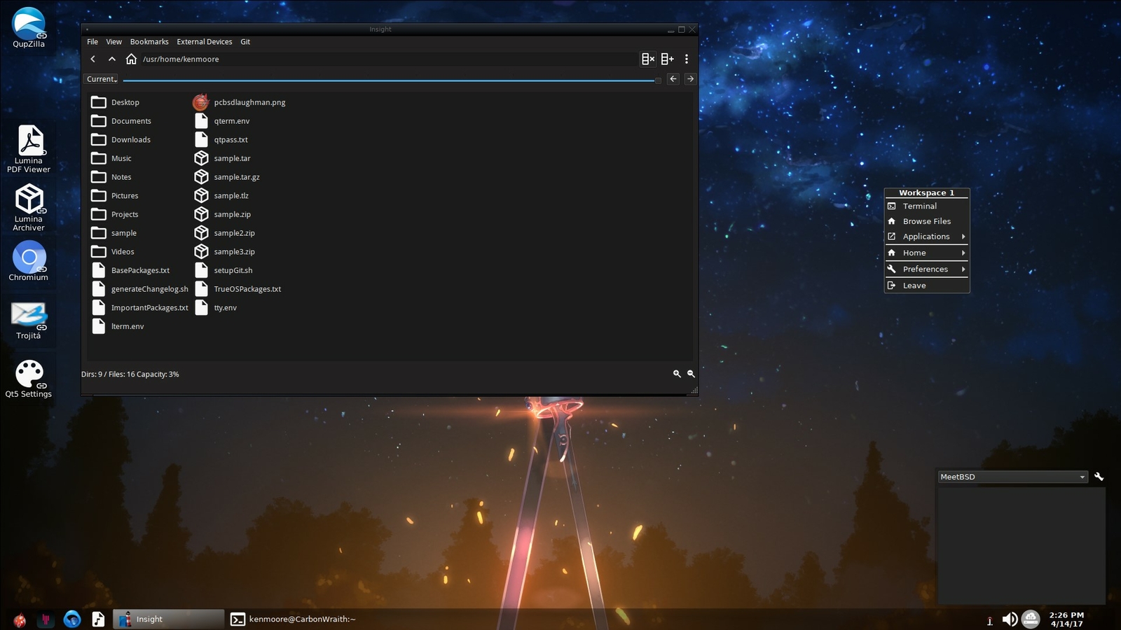 Project Trident USB TrueOS FreeBSD Lumina desktop BSD x86