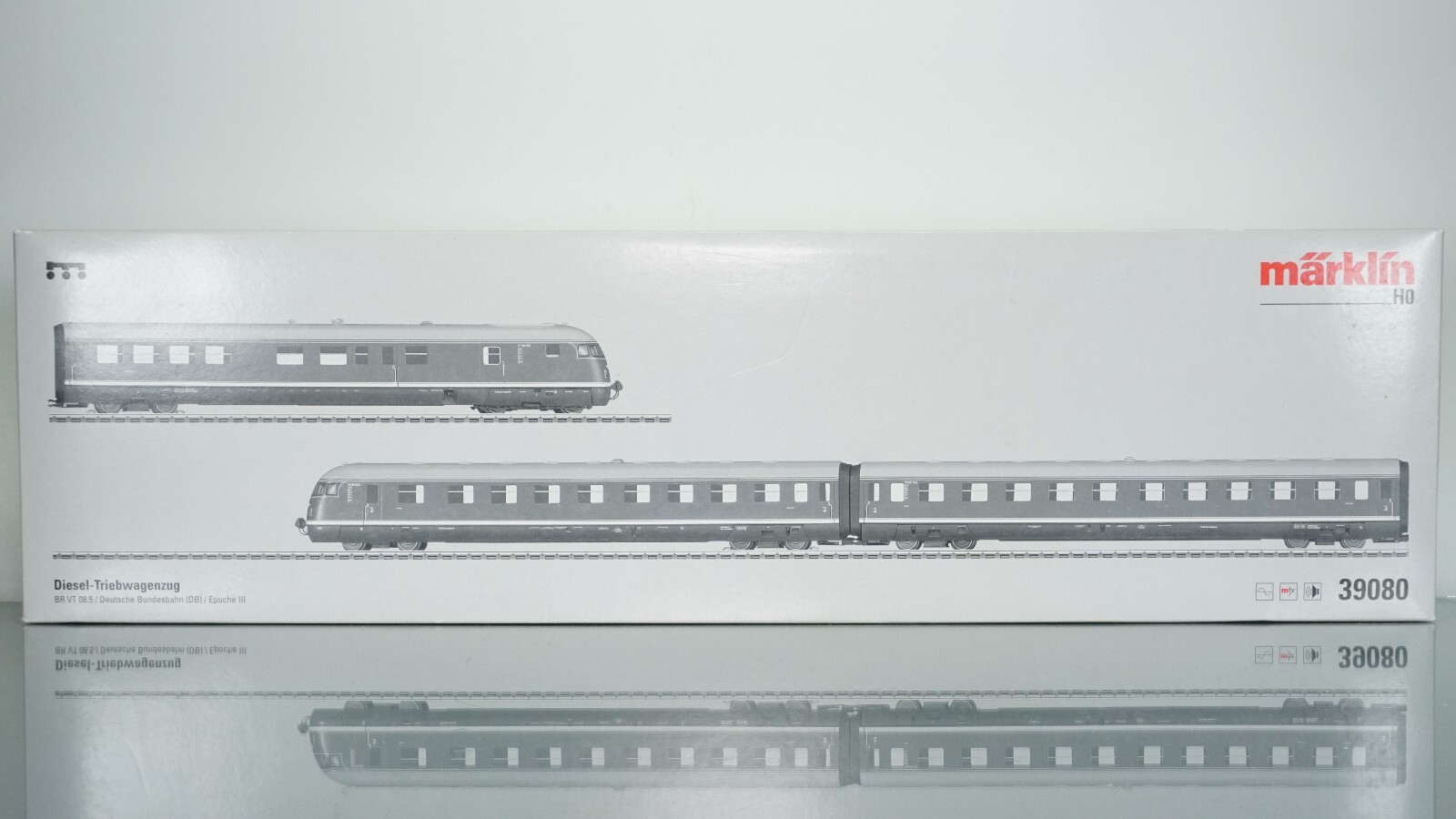Marklin 39080 Diesel Powered Rail Car Train VT 08.5 DB MFX w