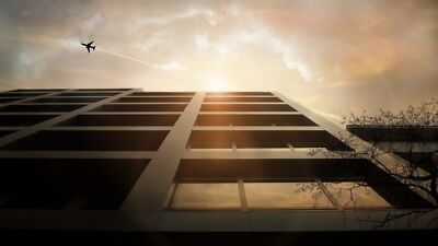 Aircraft photography building architecture sky sun Custom Gaming Mat Desk 3134