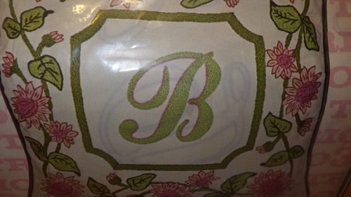 Crewel Pillow Kit Monogrammed Pillow Floral Design Creative Needlecraft 14