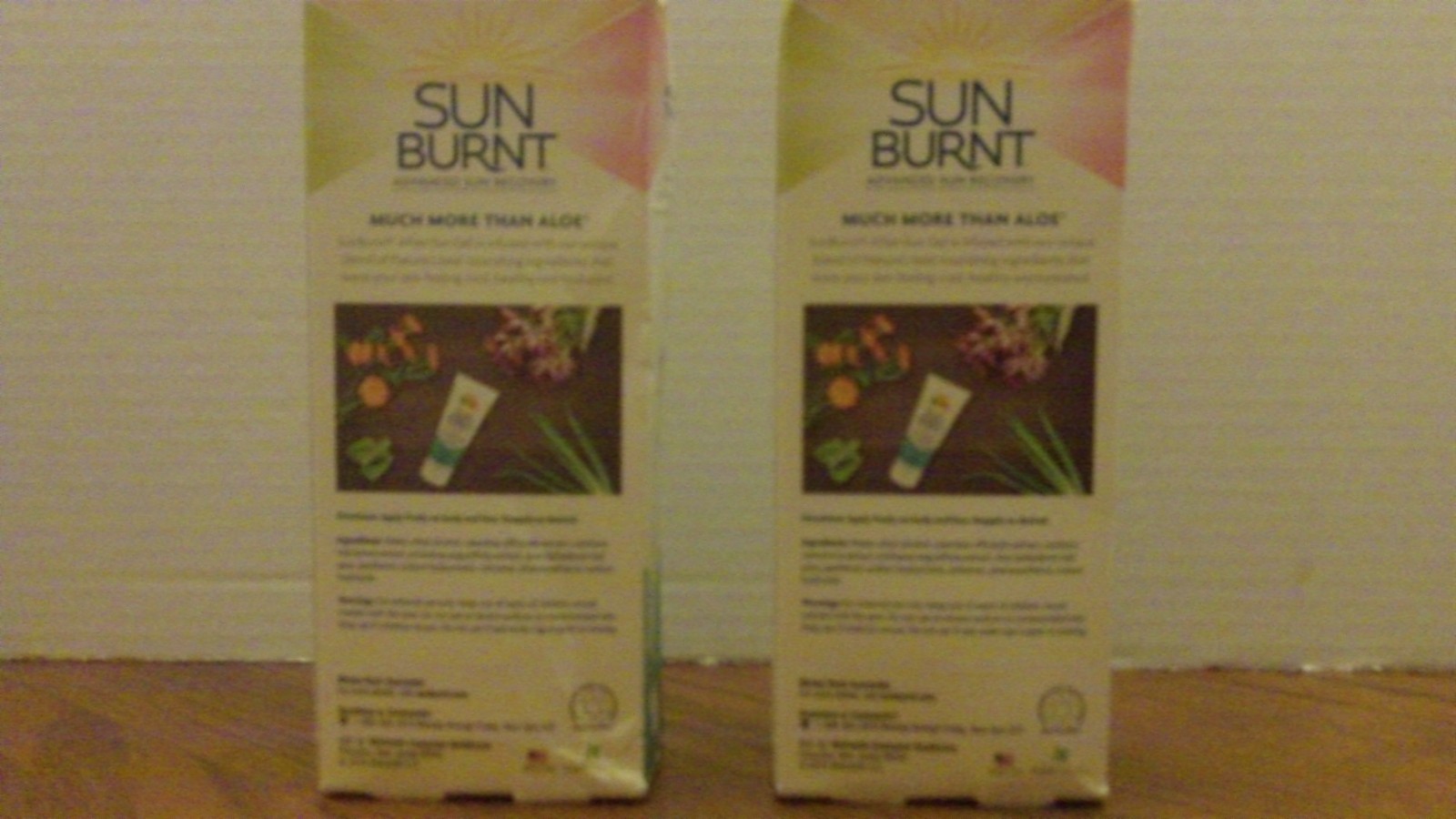 2 SunBurnt Advanced After Sun Gel Homeopathic Sun Burn Gel Face & Body 6 oz each