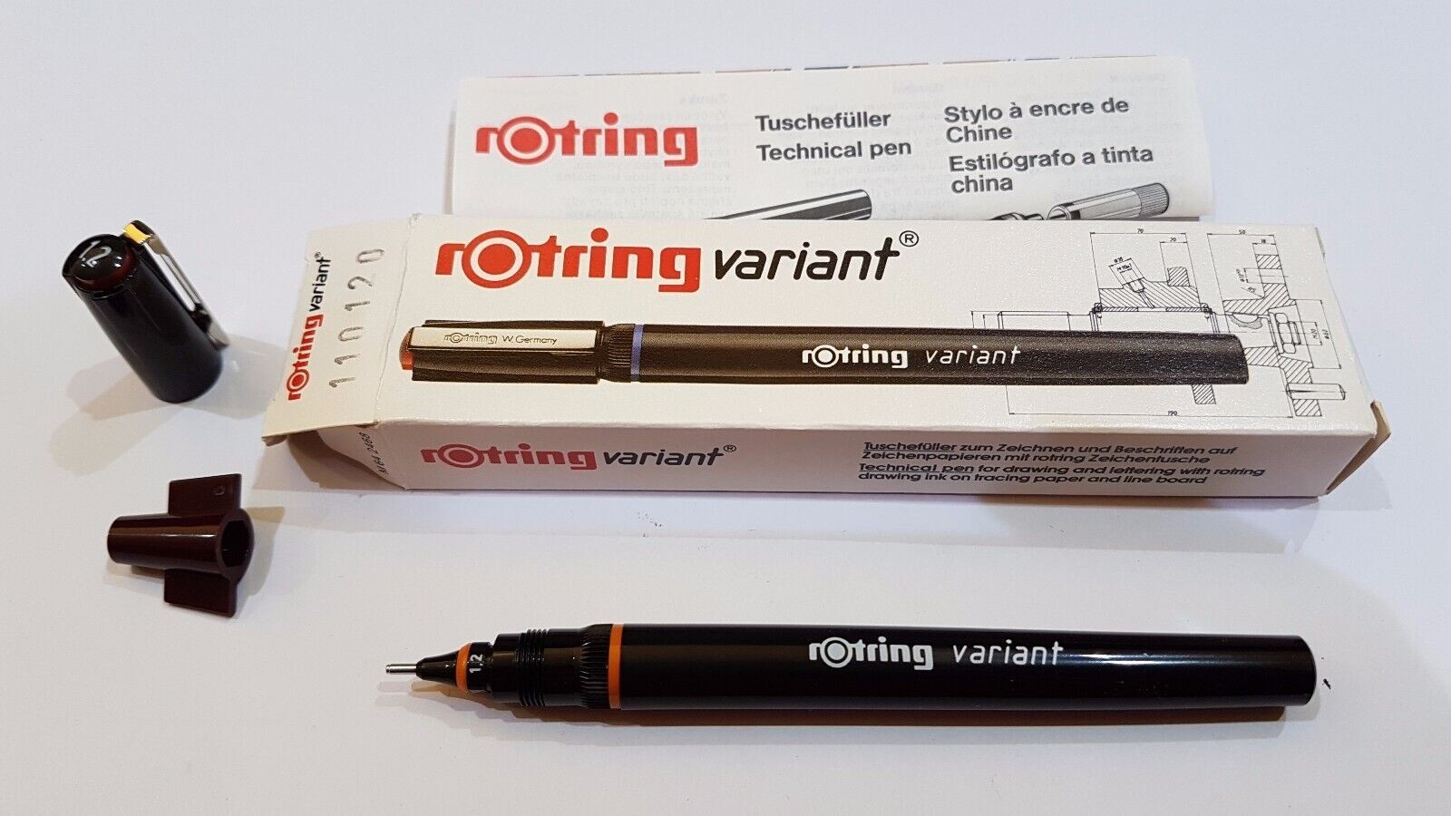 rOtring Variant Technical Pen 1.20 mm - New in box with key