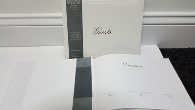 2x Wedding Burnes of Boston Guess Books Library Style Archival Quality 20 Pages