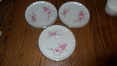 Vintage 1948 WS George Bolero Peach Cup and Saucer Sets
