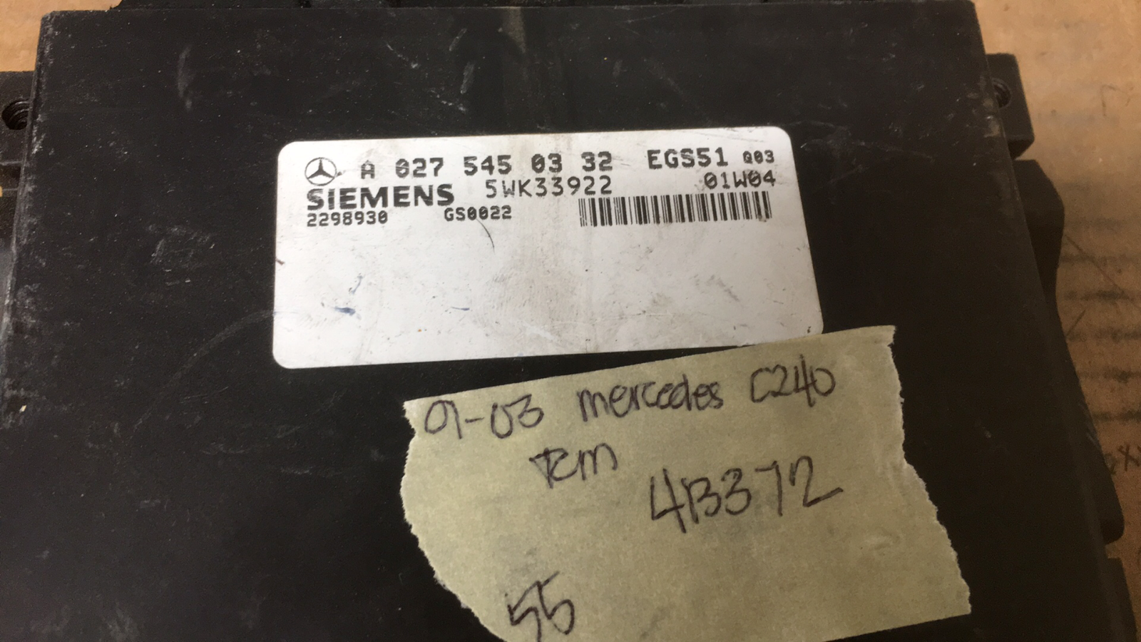 A 027 545 03 32 Mercedes C240 2001-2003 TCM transmission