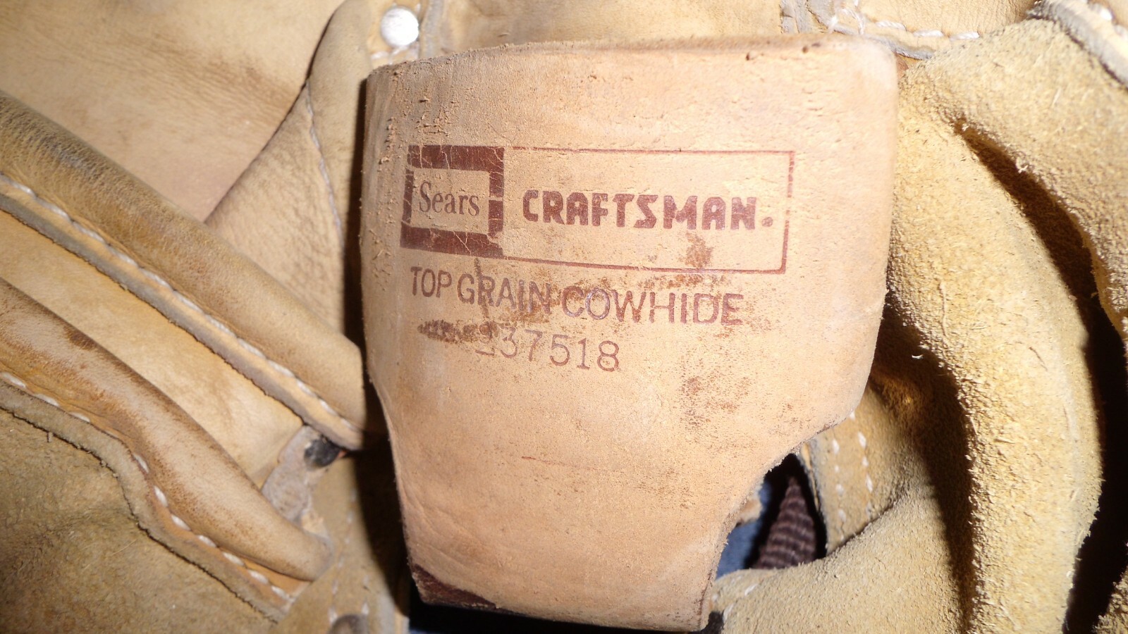Vintage Sears Craftsman Leather Carpenter's Tool Belt No. 33751 Multiple Pockets