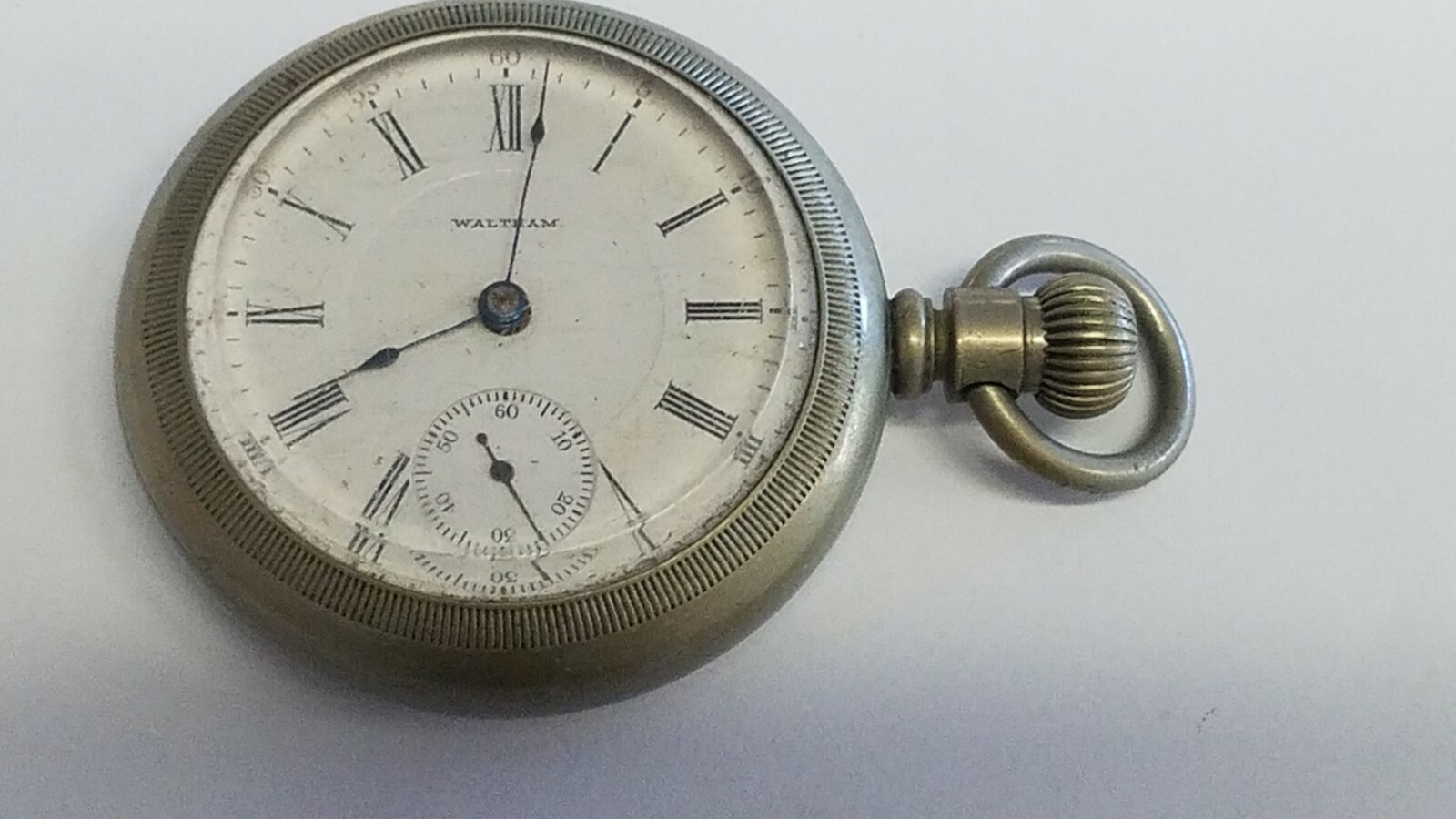 ［鑑定済］American Waltham Watch silver925 Vintage American Waltham Watch Company Silvaloy Men's Pocket