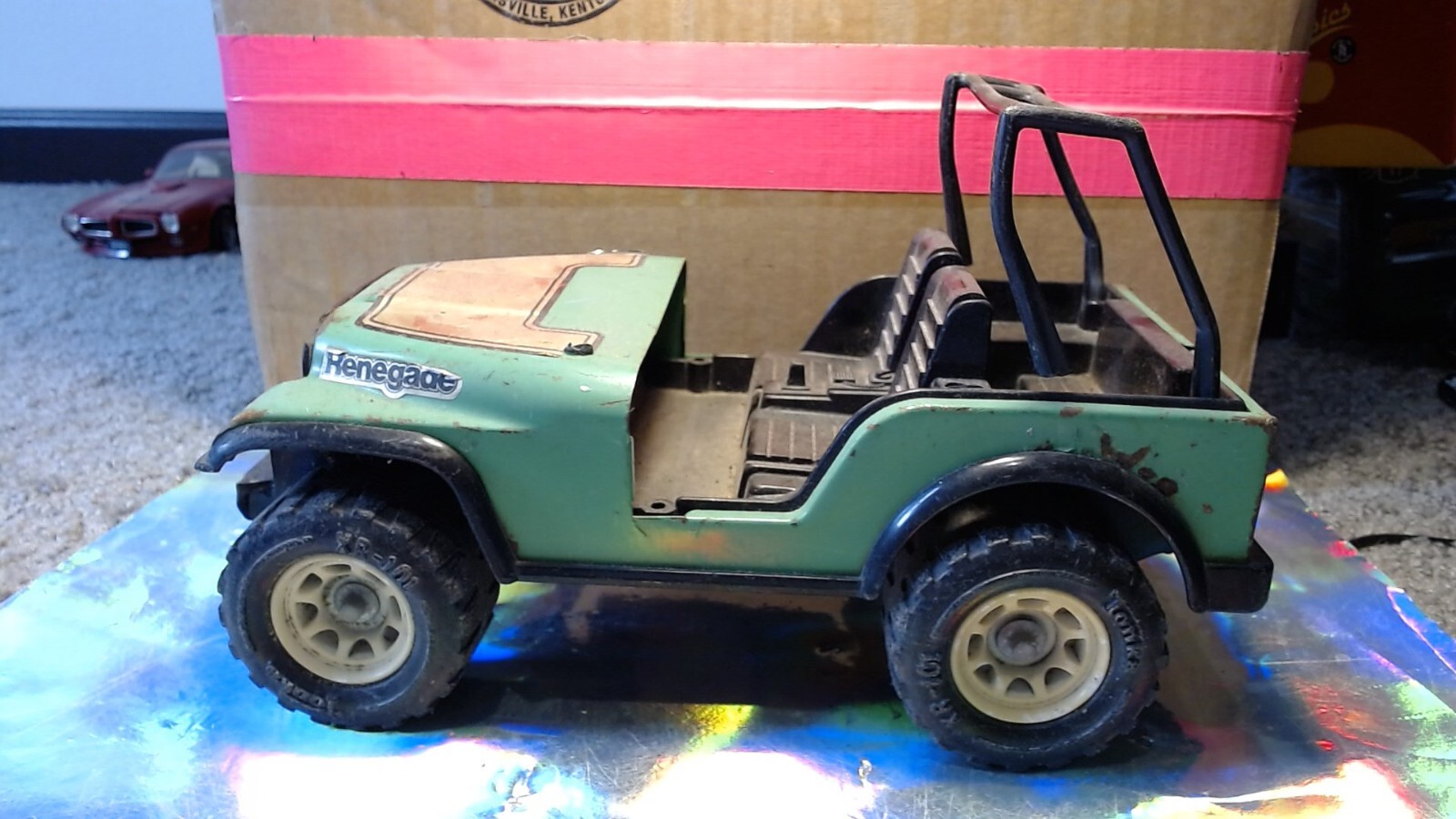 1970-80's Vintage Tonka XR-101 Green Jeep Renegade Pressed