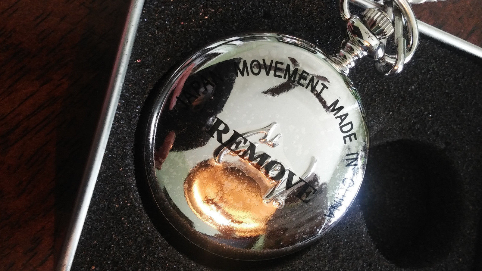Avon Majestic Encounters Wolf Pocket Watch