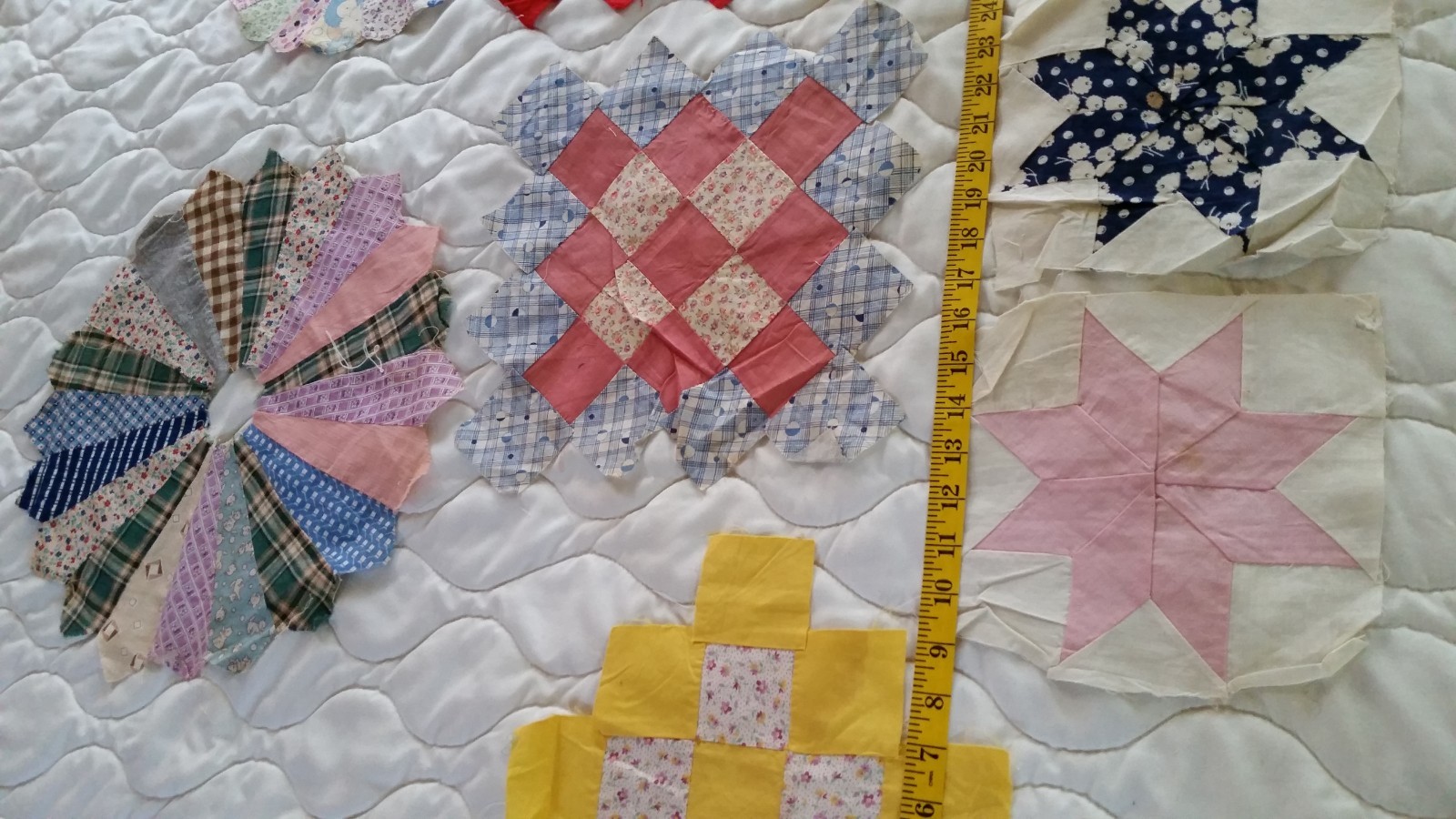 9 Vintage Mix Match Quilt Blocks