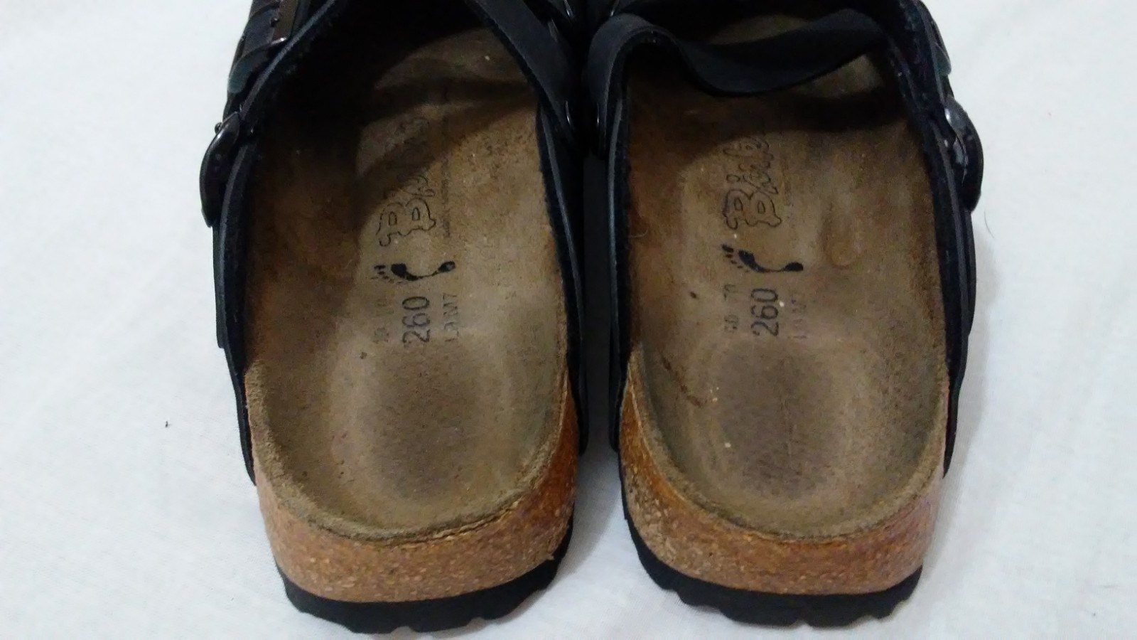 Birki's Birkinstock Black Double Cross Buckle Black Suede Mules Shoes Size L9 M7