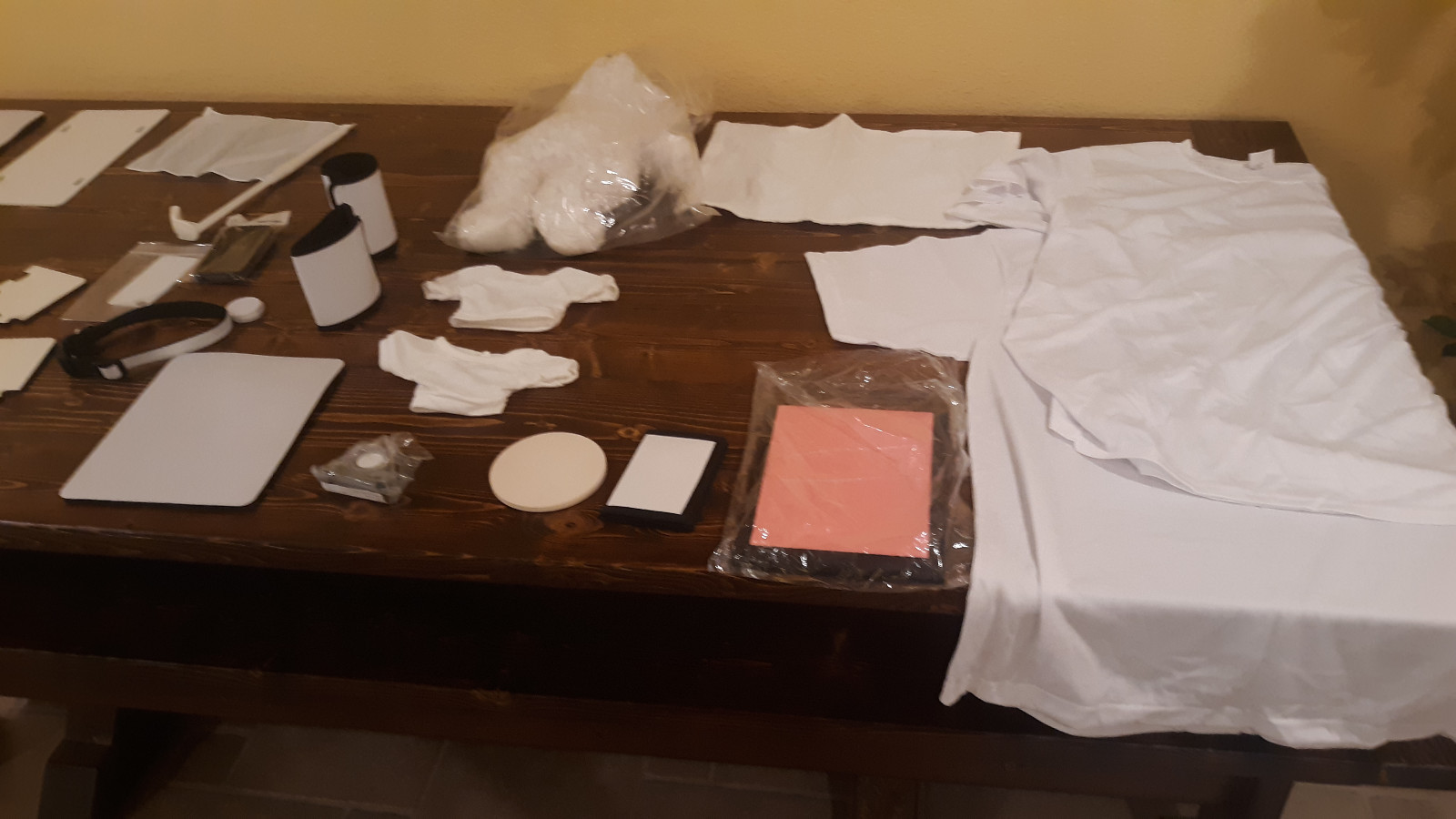 Dye Sublimation substrate Kit, Shirts, Plaques, mouse pads, bear, coaster & more