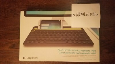 Logitech K480 Bluetooth Multi-Device Keyboard - Black - New -iOS Android Mac Win