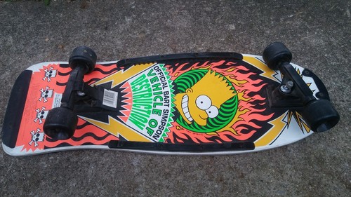 RARE 1990 BART SIMPSON VEHICLE OF DESTRUCTION SKATEBOARD TRUCKS FREE SHIPPING!