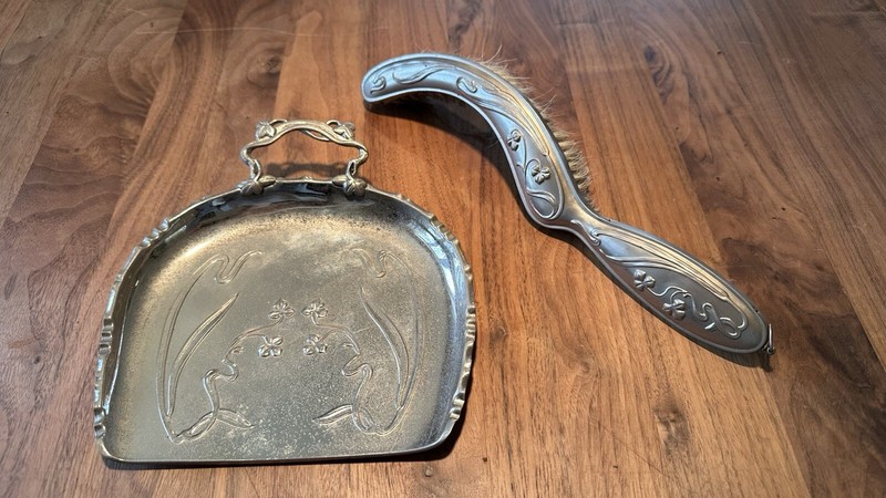 Jugendstil Tischkehrset Kehrset Kehrgarnitur Ca. Um 1910 - 1920