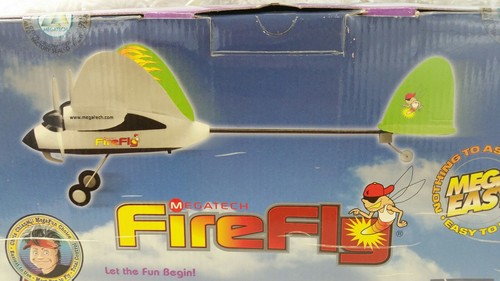 Vintage Megatech Green  FireFly Radio Remote Controlled airplane NOS Kids Toy