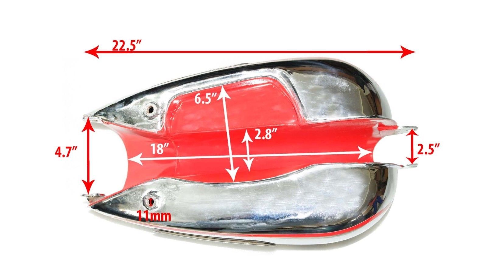 Horex Regina Petrol Gas Fuel Tank Chrome Plated & Painted Reproduction 