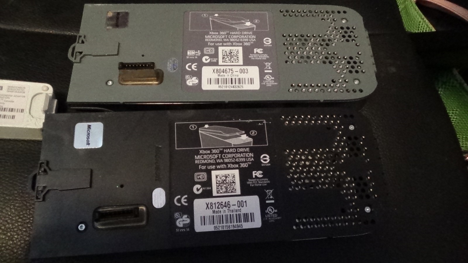 Xbox 360 Accessory Lot 120 GB HDD Black 20GB HDD Gray Wireless Network Adapter