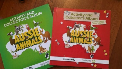 Woolworths Aussie Animals and Ltd Ed Baby Animals complete sets + albums NEW